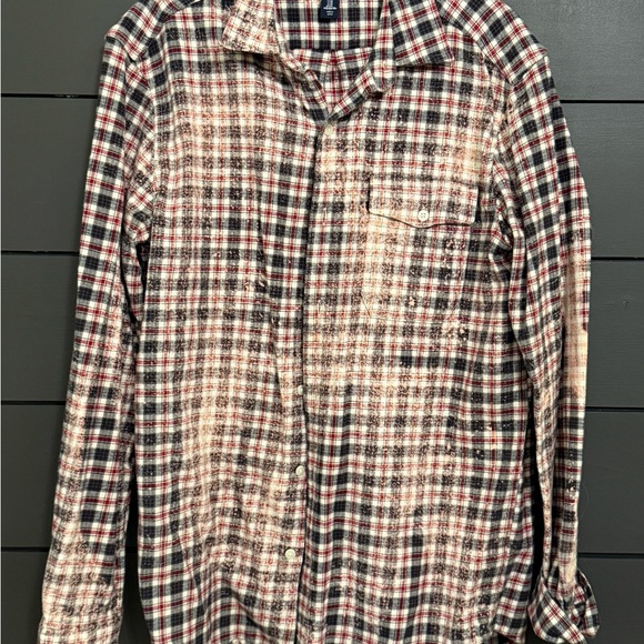 GAP Tops - GAP Casual Plaid Shirt - Red, Black, Cream